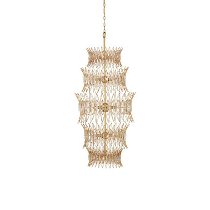 Currey and Company Marquise 18 Light 24" Wide Wrought Iron Chandelier