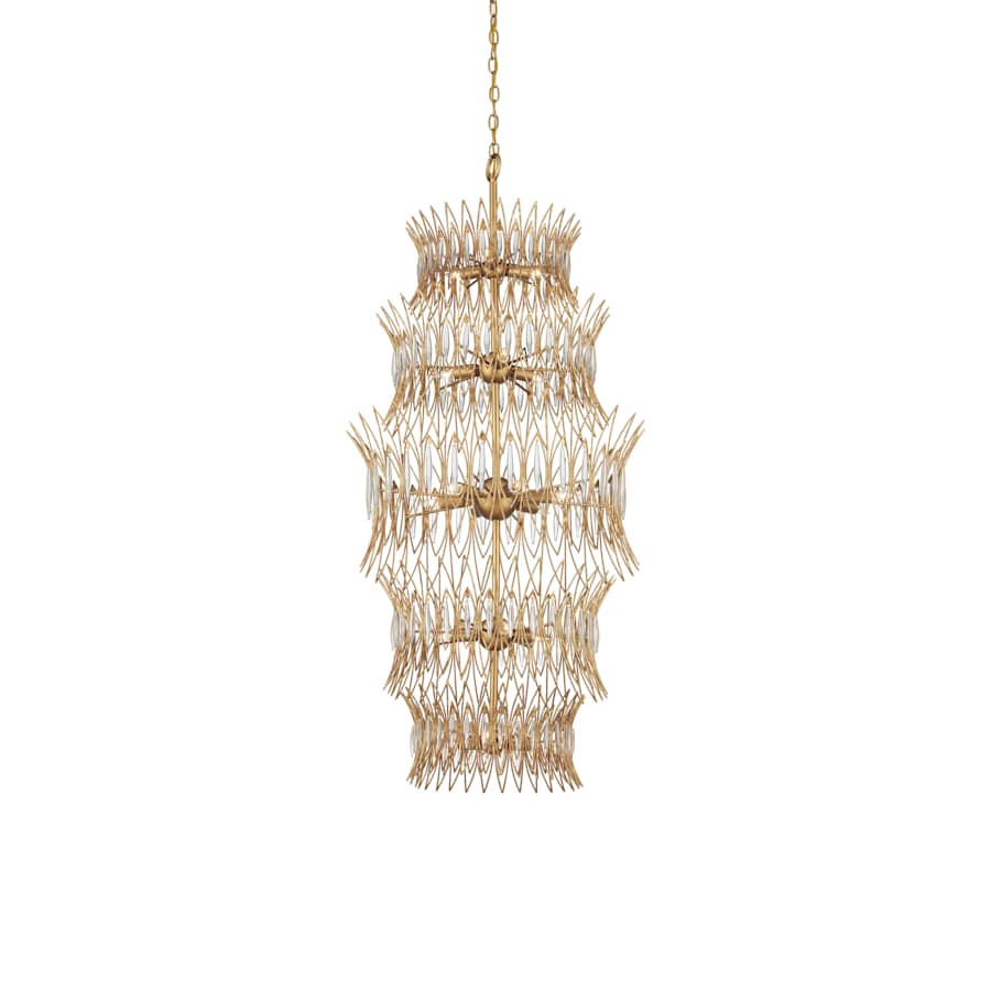 Currey and Company Marquise 18 Light 24" Wide Wrought Iron Chandelier