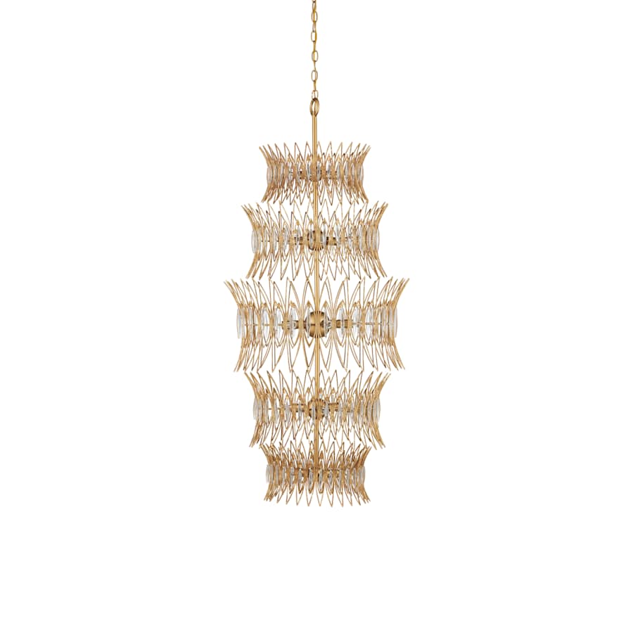 Currey and Company Marquise 18 Light 24" Wide Wrought Iron Chandelier