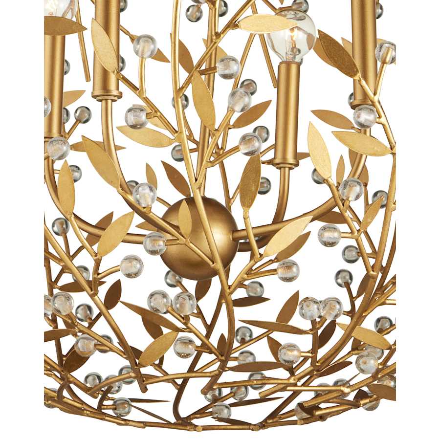 Currey and Company Secret Garden 4 Light 30" Wide Crystal Globe Chandelier