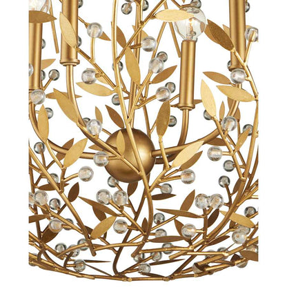 Currey and Company Secret Garden 4 Light 30" Wide Crystal Globe Chandelier