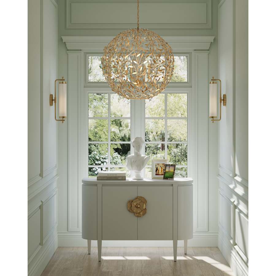Currey and Company Secret Garden 4 Light 30" Wide Crystal Globe Chandelier