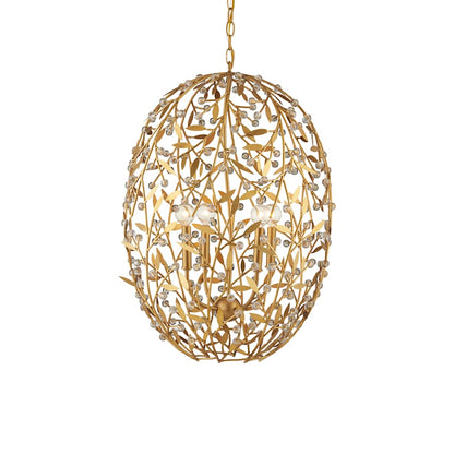 Currey and Company Secret Garden 4 Light 21" Wide Crystal Chandelier