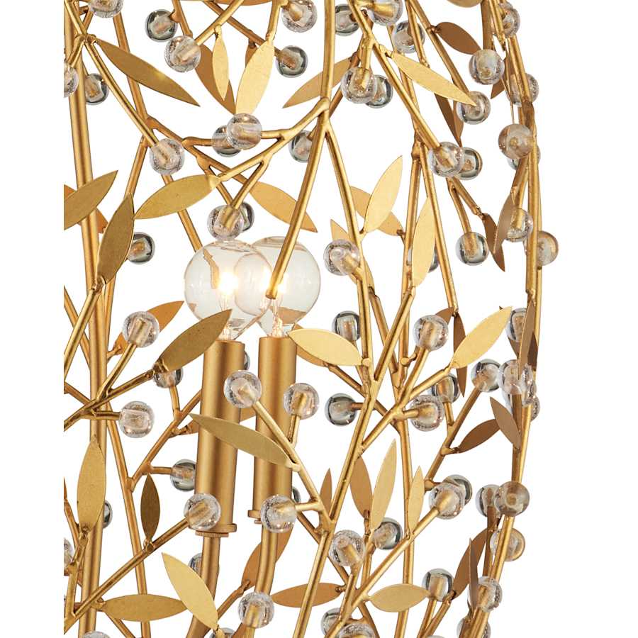 Currey and Company Secret Garden 4 Light 21" Wide Crystal Chandelier