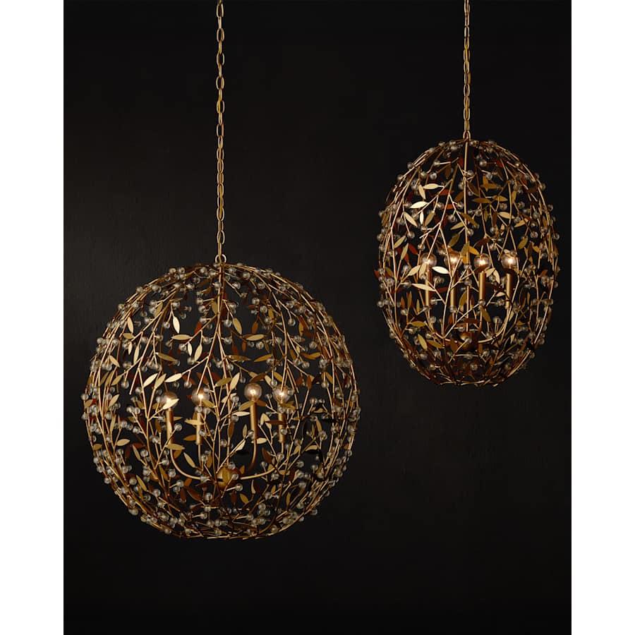 Currey and Company Secret Garden 4 Light 21" Wide Crystal Chandelier
