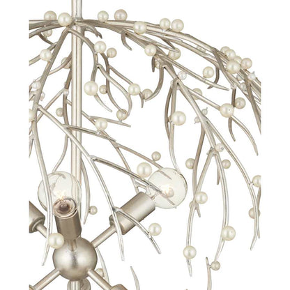 Currey and Company Shinju 6 Light 26" Wide Wrought Iron Globe Chandelier