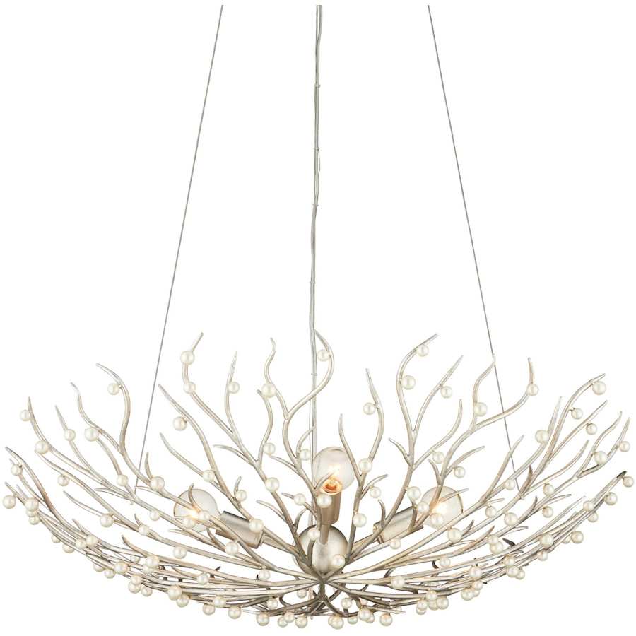 Currey and Company Shinju 4 Light 29" Wide Wrought Iron Chandelier