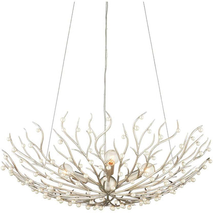 Currey and Company Shinju 4 Light 29" Wide Wrought Iron Chandelier
