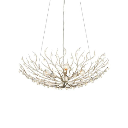 Currey and Company Shinju 4 Light 29" Wide Wrought Iron Chandelier