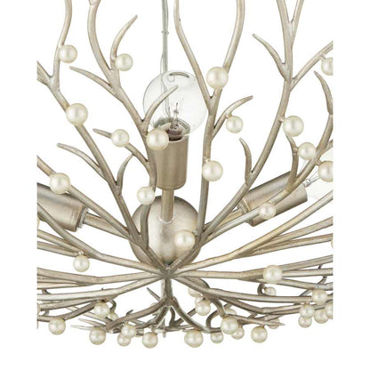 Currey and Company Shinju 4 Light 29" Wide Wrought Iron Chandelier