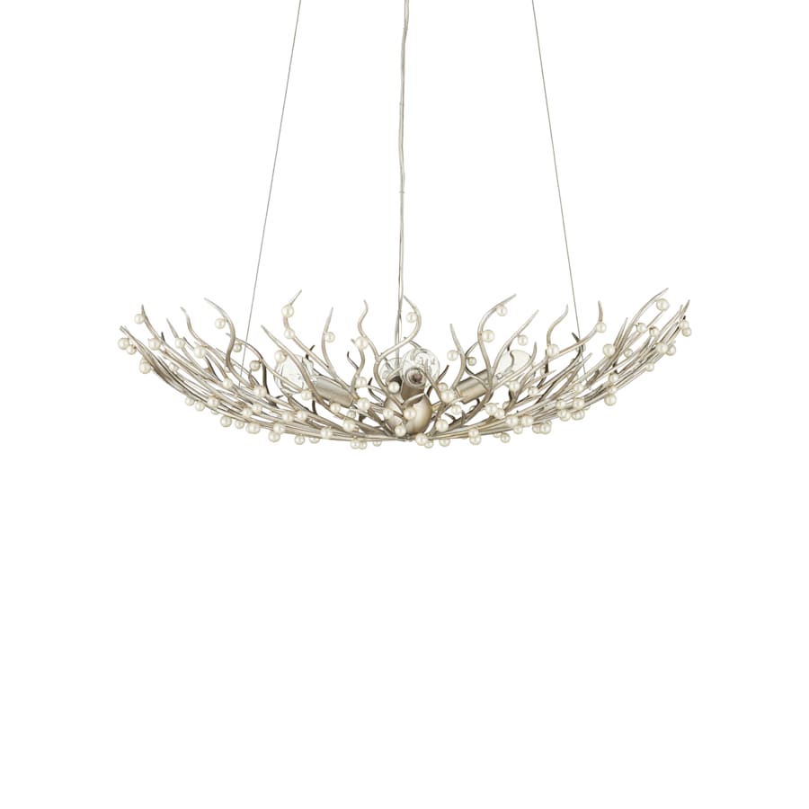 Currey and Company Shinju 4 Light 29" Wide Wrought Iron Chandelier