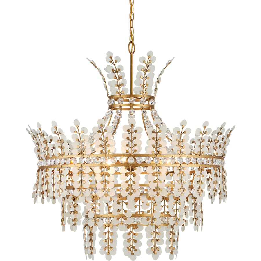 Currey and Company Bradshaw 4 Light 36" Wide Crystal Chandelier