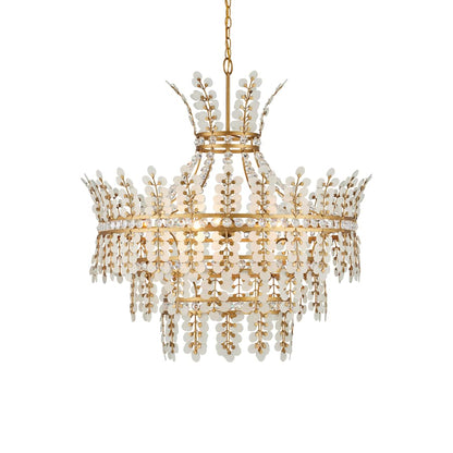Currey and Company Bradshaw 4 Light 36" Wide Crystal Chandelier