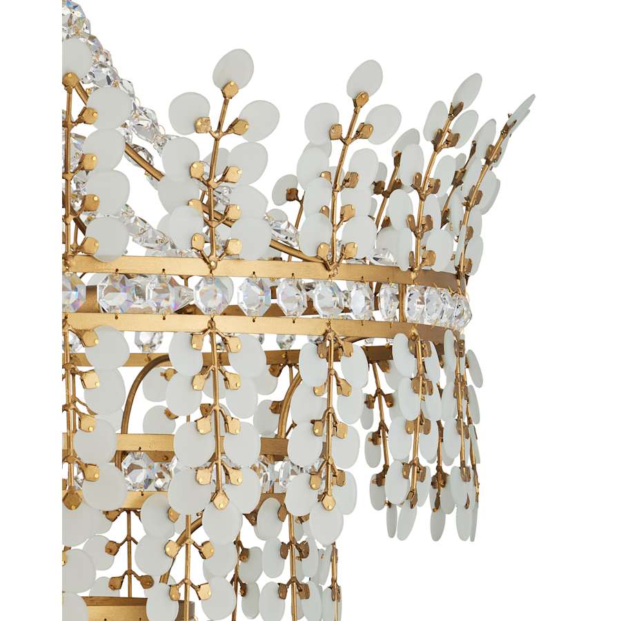 Currey and Company Bradshaw 4 Light 36" Wide Crystal Chandelier