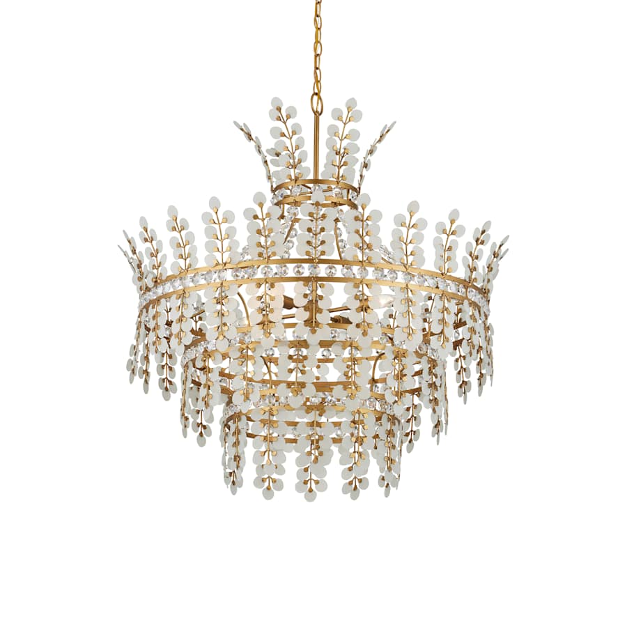 Currey and Company Bradshaw 4 Light 36" Wide Crystal Chandelier