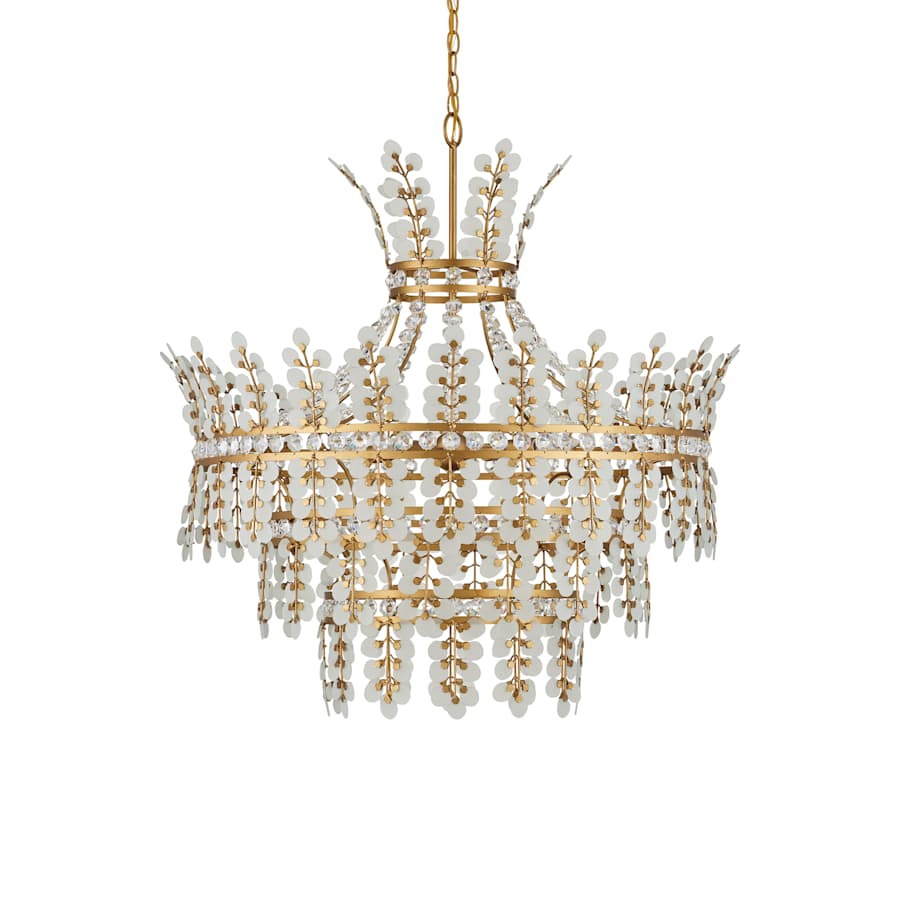 Currey and Company Bradshaw 4 Light 36" Wide Crystal Chandelier