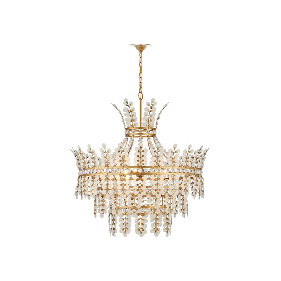 Currey and Company Bradshaw 4 Light 36" Wide Crystal Chandelier