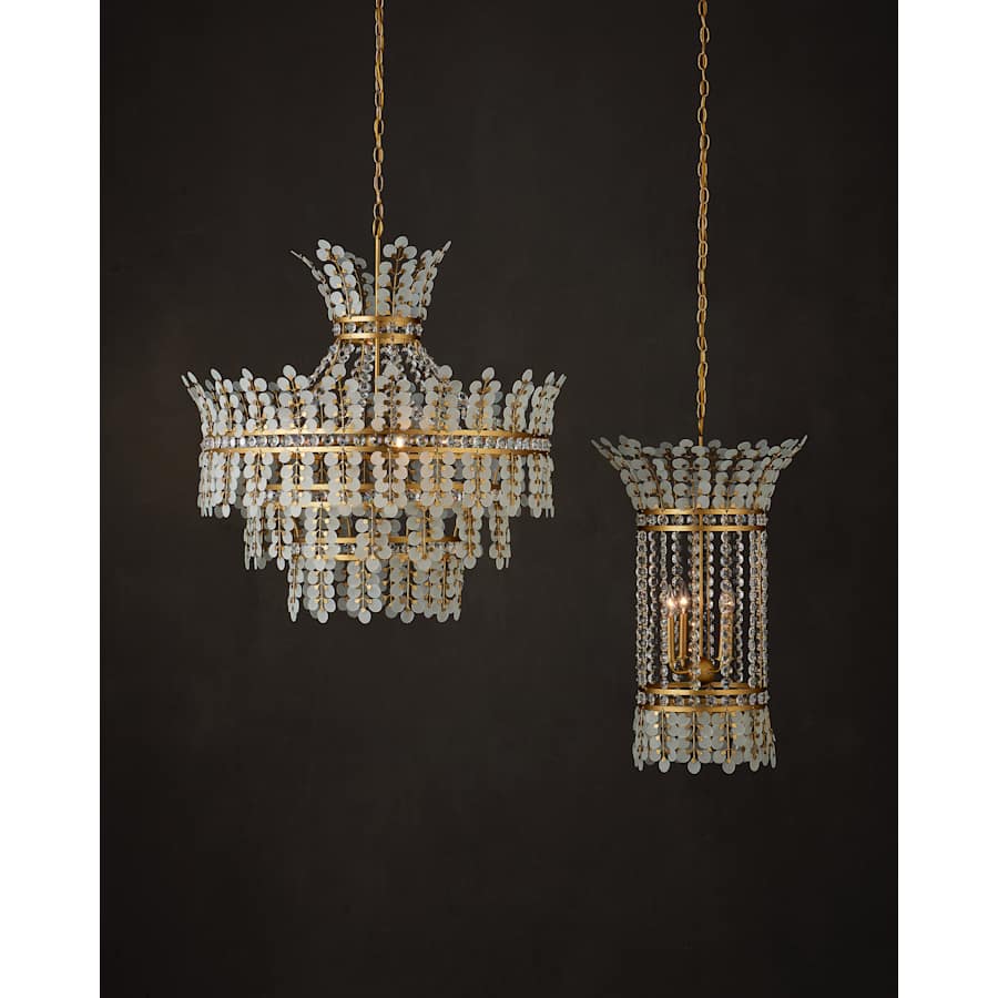 Currey and Company Bradshaw 4 Light 36" Wide Crystal Chandelier
