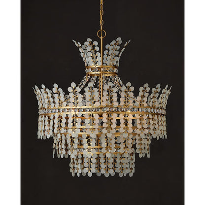 Currey and Company Bradshaw 4 Light 36" Wide Crystal Chandelier