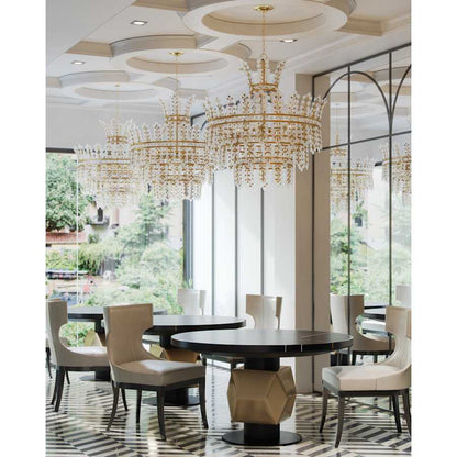 Currey and Company Bradshaw 4 Light 36" Wide Crystal Chandelier
