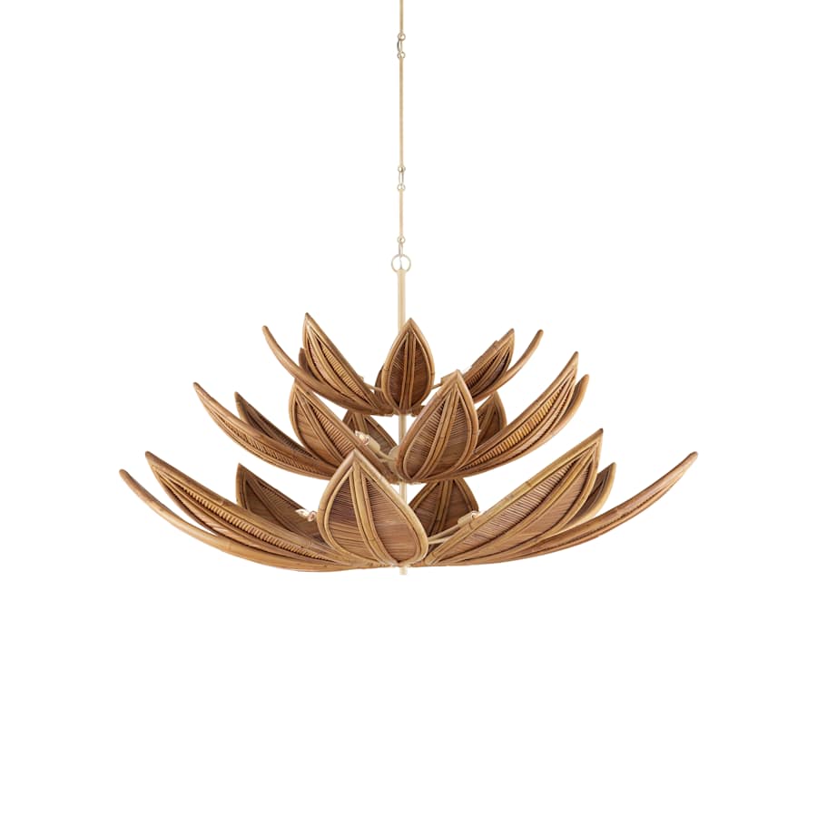 Currey and Company Cubana 12 Light 57" Wide Chandelier