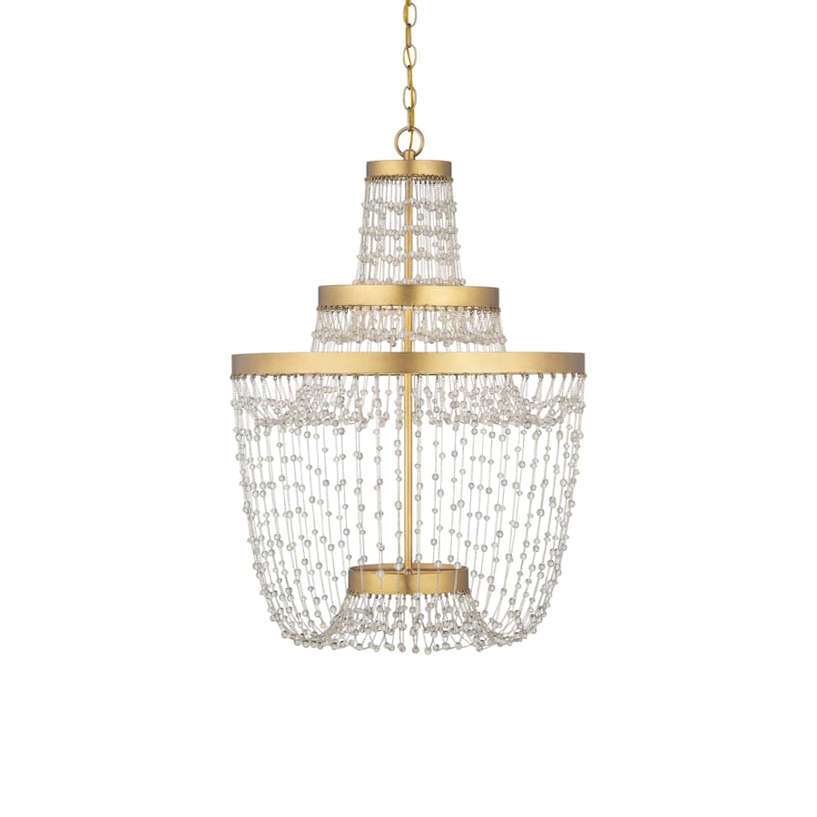 Currey and Company Mademoiselle 22" Wide Beaded Empire Chandelier