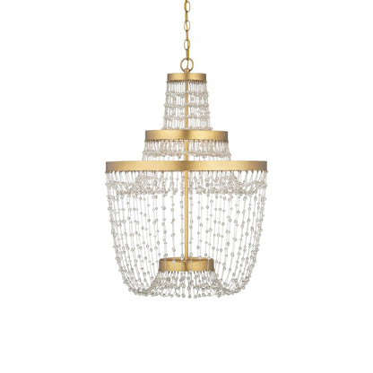 Currey and Company Mademoiselle 22" Wide Beaded Empire Chandelier