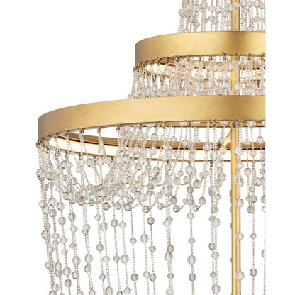 Currey and Company Mademoiselle 22" Wide Beaded Empire Chandelier