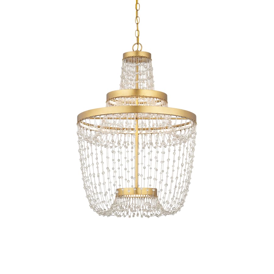 Currey and Company Mademoiselle 22" Wide Beaded Empire Chandelier