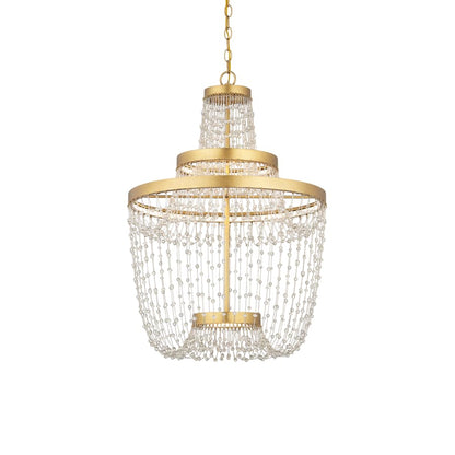 Currey and Company Mademoiselle 22" Wide Beaded Empire Chandelier