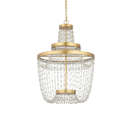 Currey and Company Mademoiselle 22" Wide Beaded Empire Chandelier