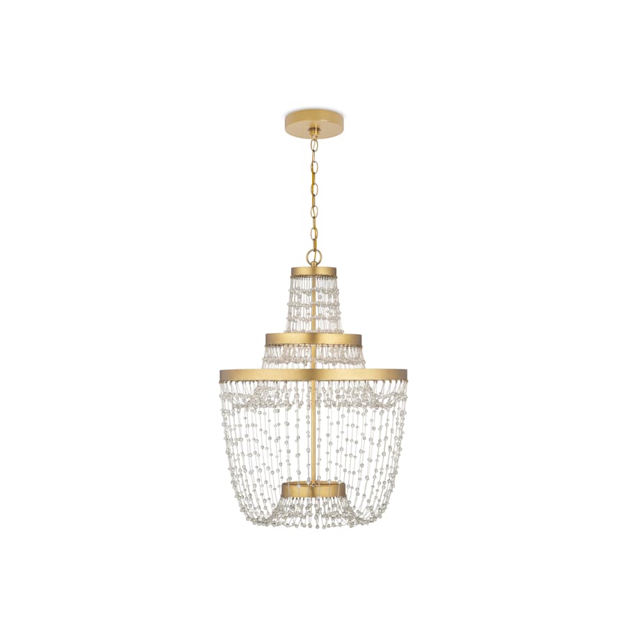 Currey and Company Mademoiselle 22" Wide Beaded Empire Chandelier