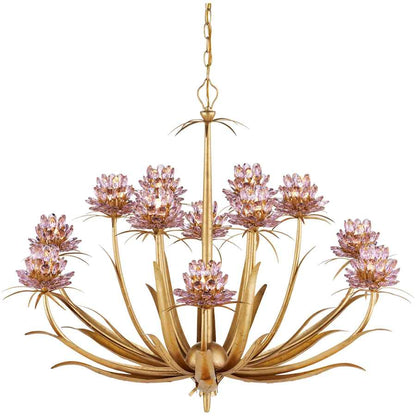 Currey and Company Marilee 12 Light 44" Wide LED Crystal Chandelier