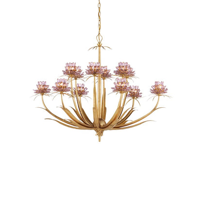 Currey and Company Marilee 12 Light 44" Wide LED Crystal Chandelier