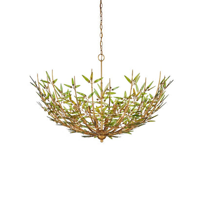 Currey and Company Babylon 8 Light 44" Wide Wrought Iron Chandelier