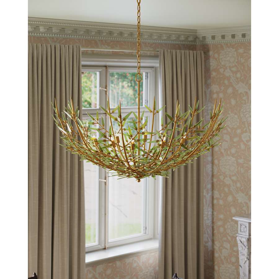 Currey and Company Babylon 8 Light 44" Wide Wrought Iron Chandelier