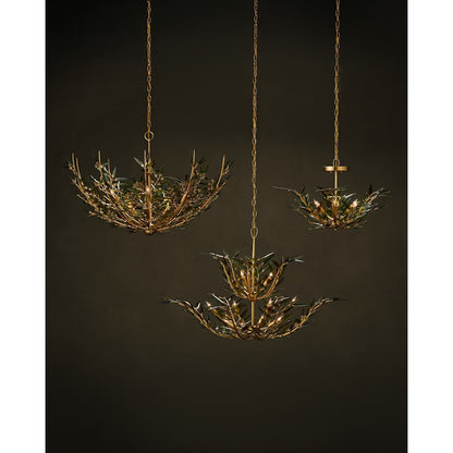 Currey and Company Babylon 11 Light 47" Wide Wrought Iron Chandelier