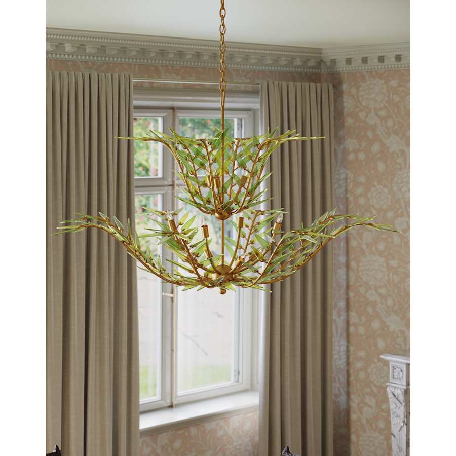 Currey and Company Babylon 11 Light 47" Wide Wrought Iron Chandelier