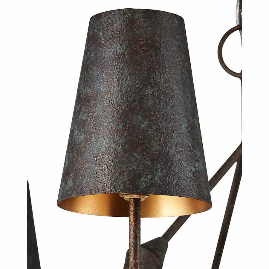 Currey and Company Anselm 6 Light 40" Wide Wrought Iron Chandelier