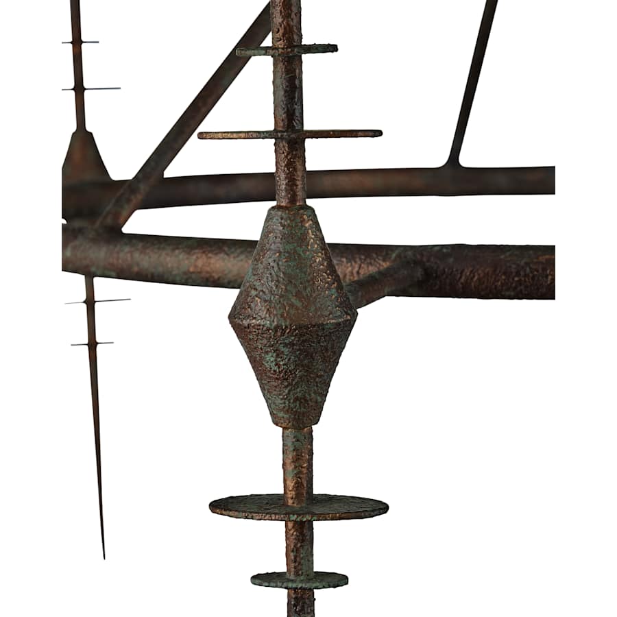 Currey and Company Anselm 6 Light 40" Wide Wrought Iron Chandelier