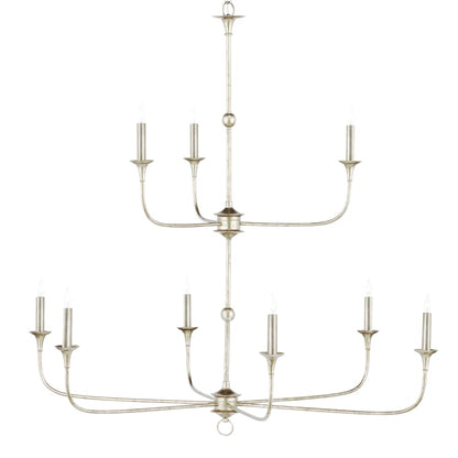 Currey and Company Nottaway 9 Light 45" Wide Wrought Iron Candle Style Chandelier