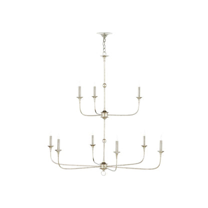 Currey and Company Nottaway 9 Light 45" Wide Wrought Iron Candle Style Chandelier