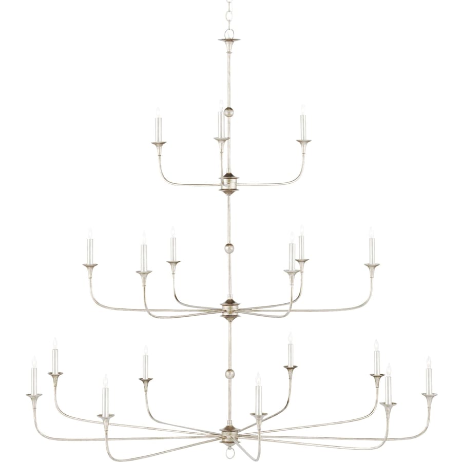 Currey and Company Nottaway 18 Light 60" Wide Wrought Iron Candle Style Chandelier