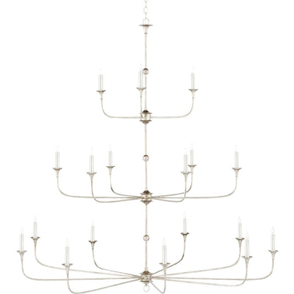 Currey and Company Nottaway 18 Light 60" Wide Wrought Iron Candle Style Chandelier