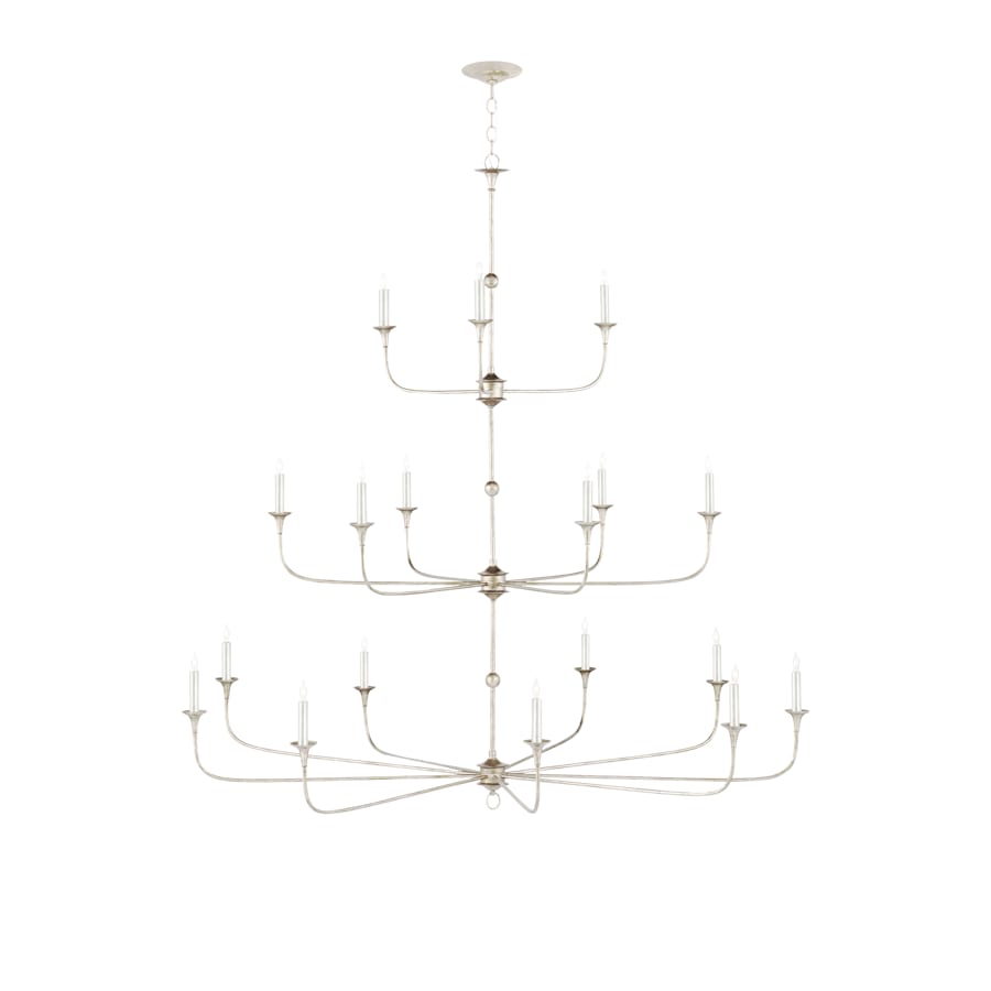 Currey and Company Nottaway 18 Light 60" Wide Wrought Iron Candle Style Chandelier