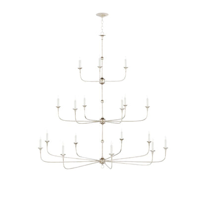 Currey and Company Nottaway 18 Light 60" Wide Wrought Iron Candle Style Chandelier