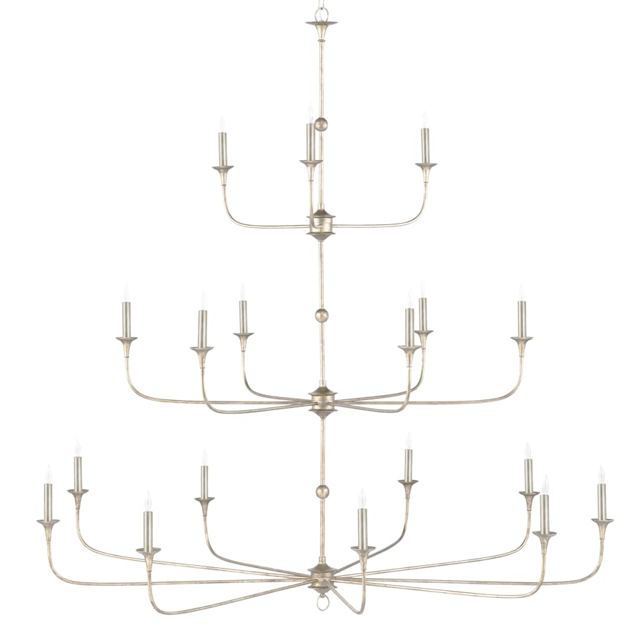 Currey and Company Nottaway 18 Light 60" Wide Wrought Iron Candle Style Chandelier