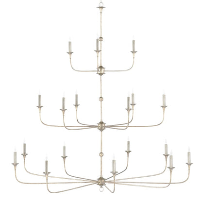 Currey and Company Nottaway 18 Light 60" Wide Wrought Iron Candle Style Chandelier