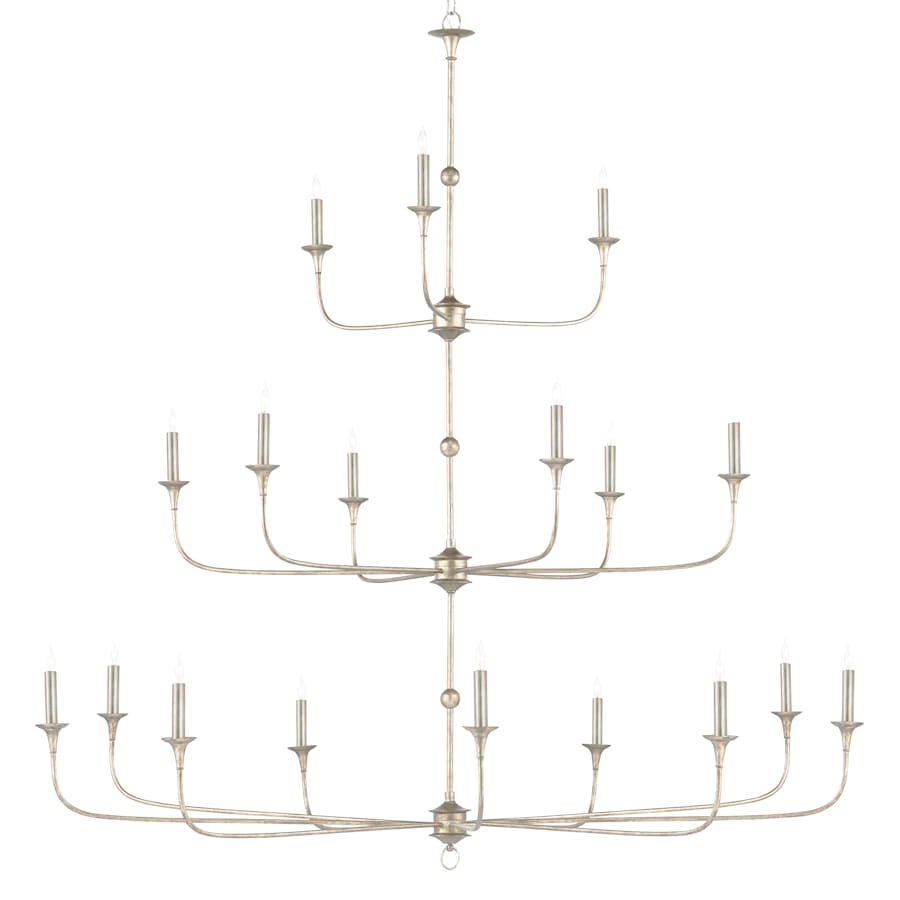 Currey and Company Nottaway 18 Light 60" Wide Wrought Iron Candle Style Chandelier