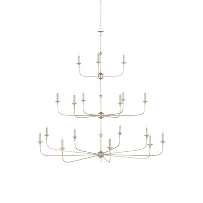 Currey and Company Nottaway 18 Light 60" Wide Wrought Iron Candle Style Chandelier